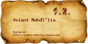 Volent Mahália névjegykártya